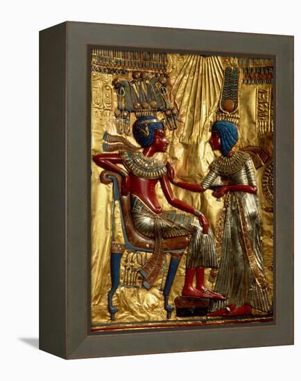 Gold Throne Depicting Tutankhamun and Wife, Egypt-Kenneth Garrett-Framed Premier Image Canvas