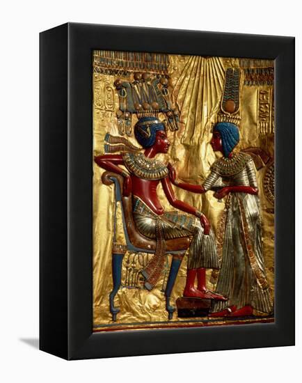 Gold Throne Depicting Tutankhamun and Wife, Egypt-Kenneth Garrett-Framed Premier Image Canvas