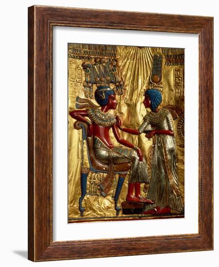 Gold Throne Depicting Tutankhamun and Wife, Egypt-Kenneth Garrett-Framed Photographic Print