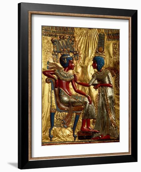 Gold Throne Depicting Tutankhamun and Wife, Egypt-Kenneth Garrett-Framed Photographic Print