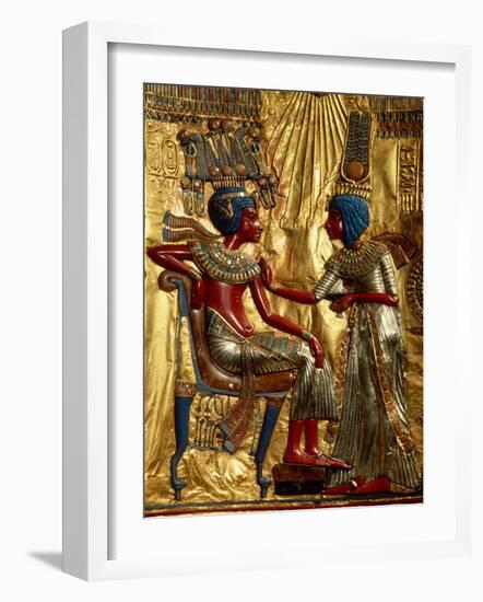 Gold Throne Depicting Tutankhamun and Wife, Egypt-Kenneth Garrett-Framed Photographic Print