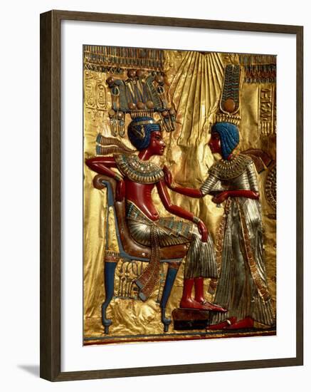 Gold Throne Depicting Tutankhamun and Wife, Egypt-Kenneth Garrett-Framed Photographic Print