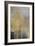 Gold Trees on Gray Panel I-Kate Bennett-Framed Art Print