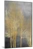 Gold Trees on Gray Panel I-Kate Bennett-Mounted Art Print