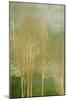 Gold Trees on Green Panel I-Kate Bennett-Mounted Art Print