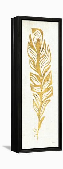 Gold Water Feather II-null-Framed Stretched Canvas