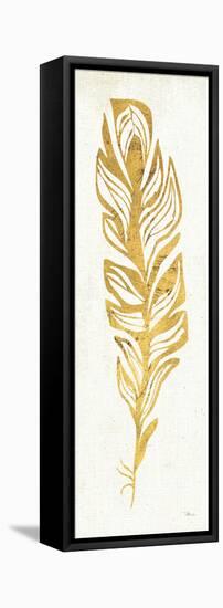 Gold Water Feather II-null-Framed Stretched Canvas
