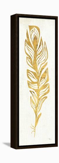 Gold Water Feather II-null-Framed Stretched Canvas