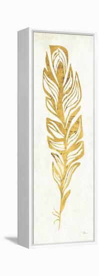 Gold Water Feather II-null-Framed Stretched Canvas
