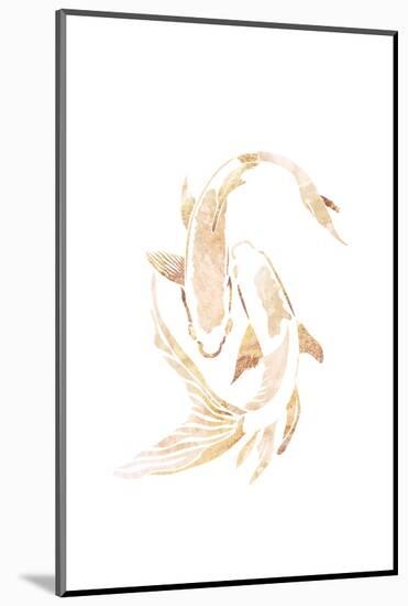 Gold White Japan Koi Fish-Sarah Manovski-Mounted Photographic Print