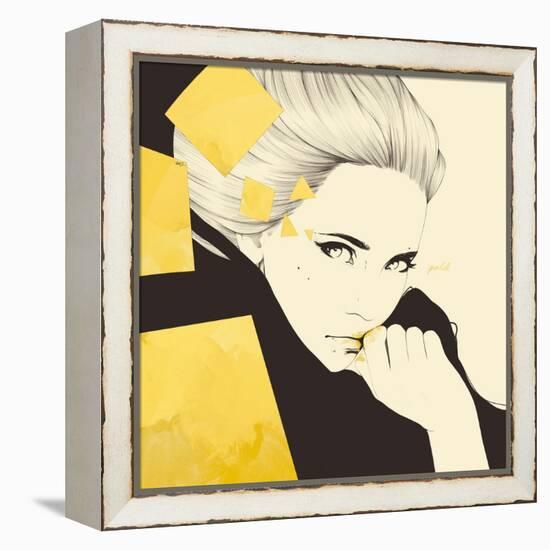 Gold-Manuel Rebollo-Framed Stretched Canvas