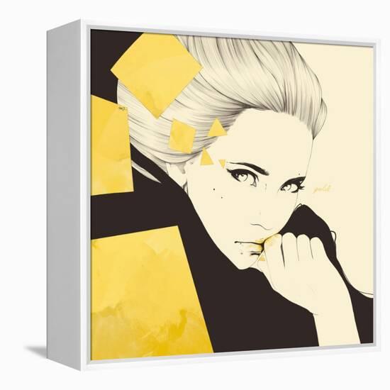 Gold-Manuel Rebollo-Framed Stretched Canvas