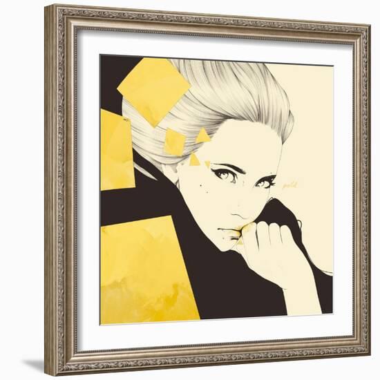 Gold-Manuel Rebollo-Framed Art Print