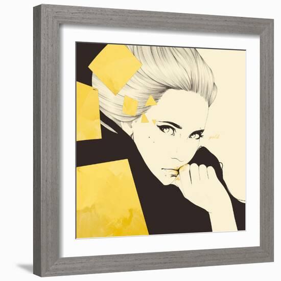 Gold-Manuel Rebollo-Framed Art Print