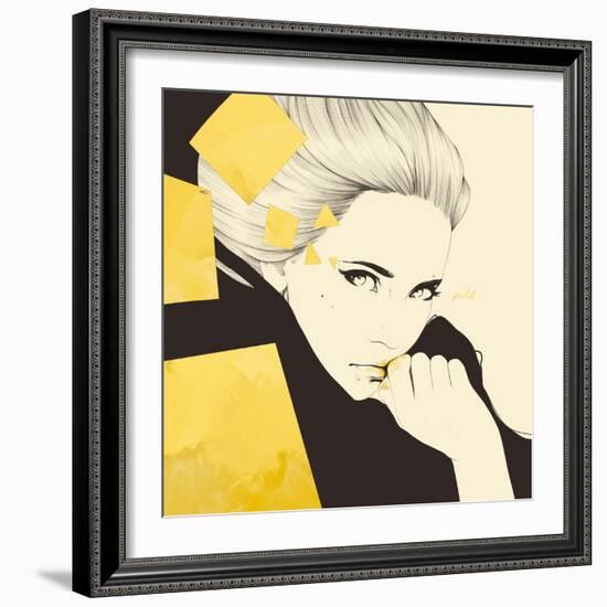 Gold-Manuel Rebollo-Framed Art Print