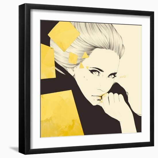 Gold-Manuel Rebollo-Framed Premium Giclee Print