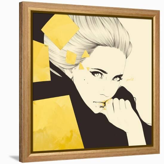 Gold-Manuel Rebollo-Framed Stretched Canvas