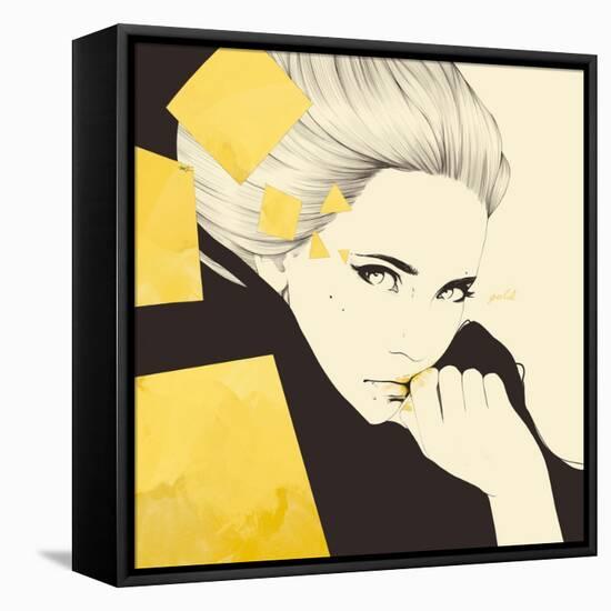 Gold-Manuel Rebollo-Framed Stretched Canvas