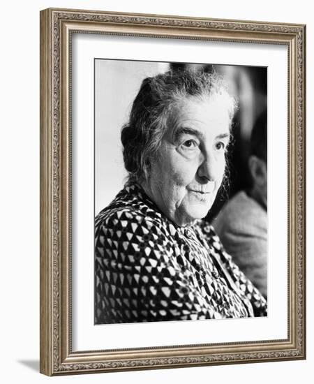 Golda Meir, Former Israeli Prime Minister Attending World Conference on Soviet Jewry-null-Framed Photo