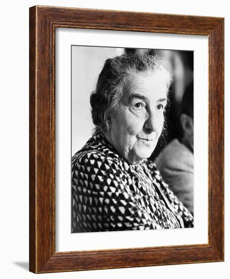 Golda Meir, Former Israeli Prime Minister Attending World Conference on Soviet Jewry-null-Framed Photo