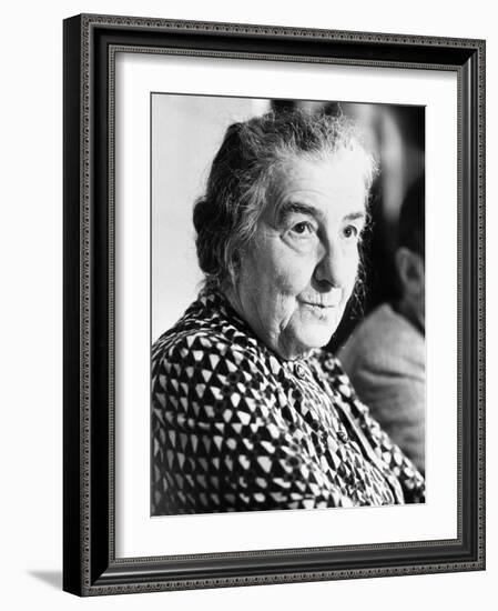 Golda Meir, Former Israeli Prime Minister Attending World Conference on Soviet Jewry-null-Framed Photo