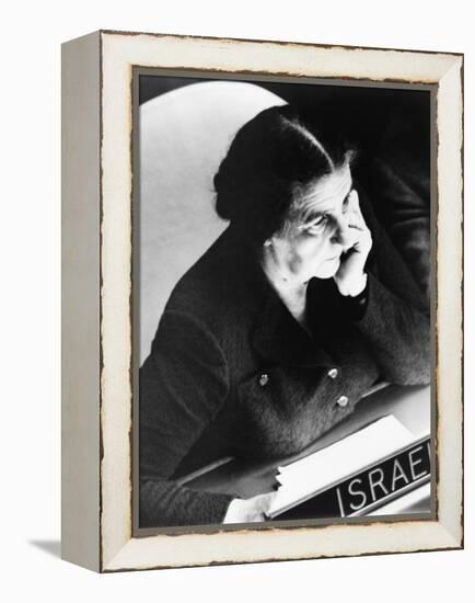 Golda Meir, Israel's Foreign Minister-null-Framed Stretched Canvas