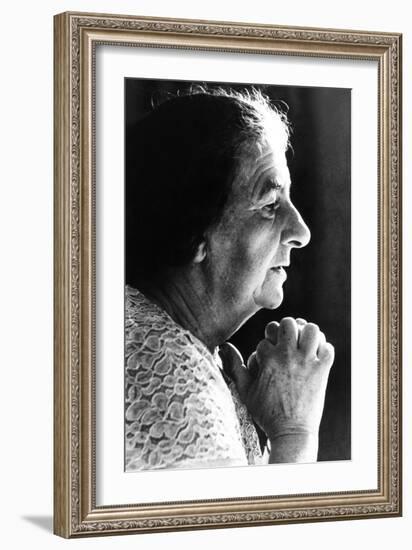 Golda Meir, Israeli Prime Minister, Was Elected on March 17, 1969-null-Framed Photo