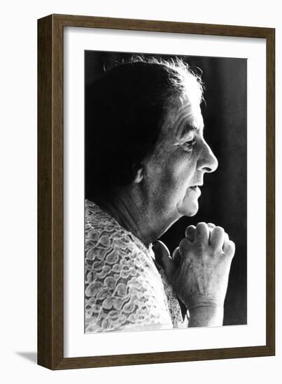 Golda Meir, Israeli Prime Minister, Was Elected on March 17, 1969-null-Framed Photo