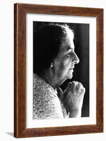 Golda Meir, Israeli Prime Minister, Was Elected on March 17, 1969-null-Framed Photo