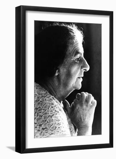 Golda Meir, Israeli Prime Minister, Was Elected on March 17, 1969-null-Framed Photo