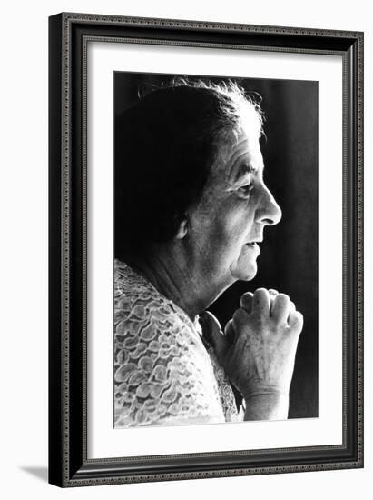 Golda Meir, Israeli Prime Minister, Was Elected on March 17, 1969-null-Framed Photo