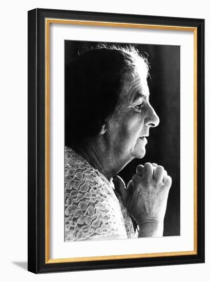 Golda Meir, Israeli Prime Minister, Was Elected on March 17, 1969-null-Framed Photo