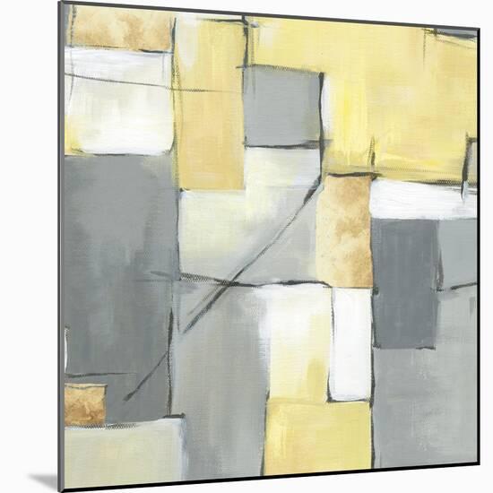 Golden Abstract I-Eva Watts-Mounted Art Print