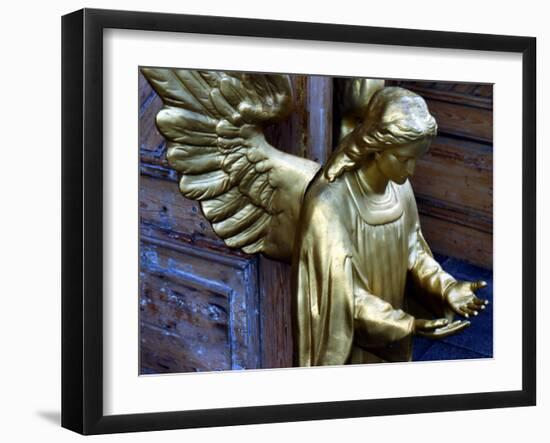 Golden Angel at Doors-Winfred Evers-Framed Photographic Print