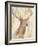 Golden Antlers I Neutral Grey-Albena Hristova-Framed Art Print