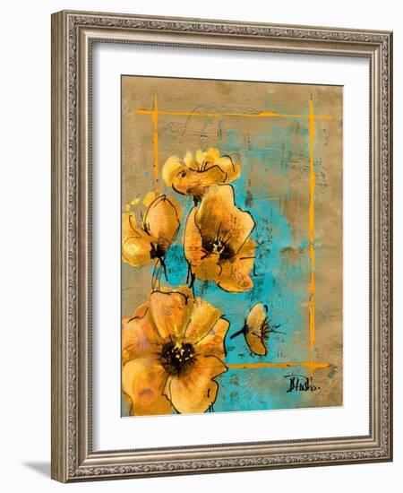 Golden Artistic Poppy I-Patricia Pinto-Framed Art Print