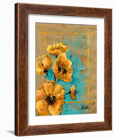 Golden Artistic Poppy I-Patricia Pinto-Framed Art Print