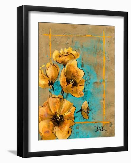 Golden Artistic Poppy I-Patricia Pinto-Framed Art Print