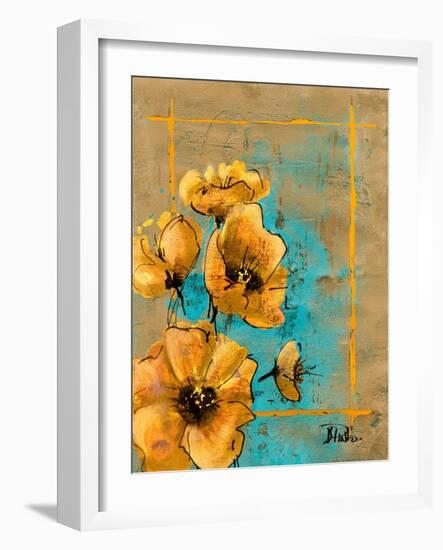 Golden Artistic Poppy I-Patricia Pinto-Framed Art Print