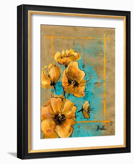 Golden Artistic Poppy I-Patricia Pinto-Framed Art Print