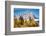 Golden aspen trees and Cathedral Group, Grand Teton National Park.-Adam Jones-Framed Photographic Print