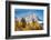 Golden aspen trees and Cathedral Group, Grand Teton National Park.-Adam Jones-Framed Photographic Print