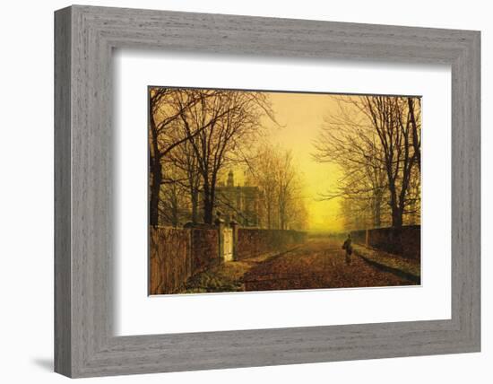 Golden Autumn-John Atkinson Grimshaw-Framed Premium Giclee Print