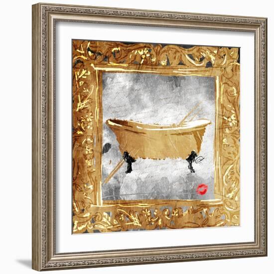 Golden Bath Kiss Mate-OnRei-Framed Art Print