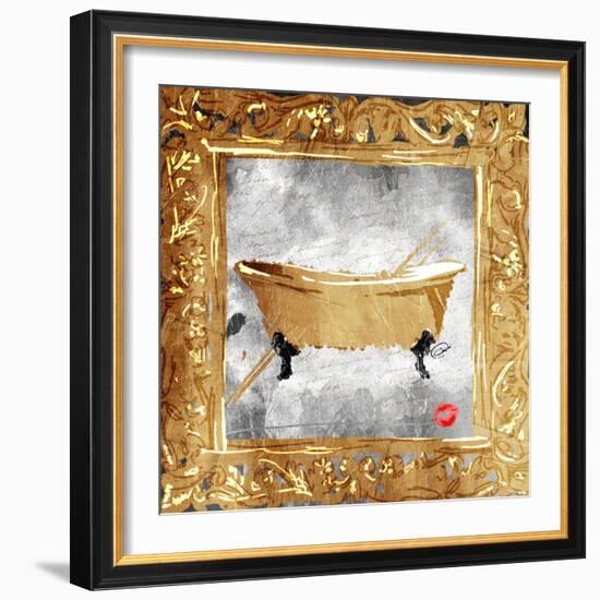 Golden Bath Kiss Mate-OnRei-Framed Art Print