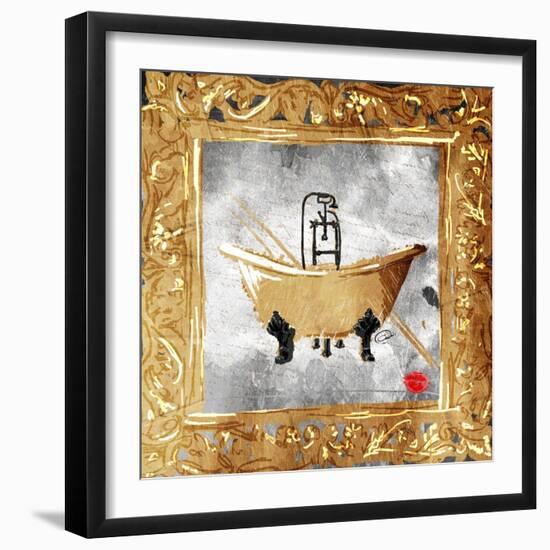 Golden Bath Kiss-OnRei-Framed Art Print