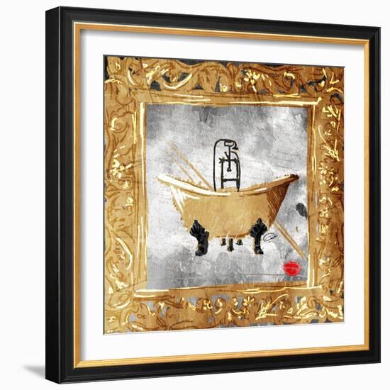 Golden Bath Kiss-OnRei-Framed Art Print