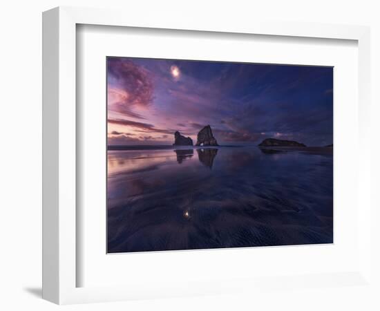 Golden Bay when Night Falls-Yan Zhang-Framed Photographic Print