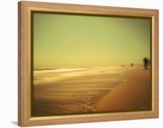 Golden Beach Landscape-Jan Lakey-Framed Premier Image Canvas