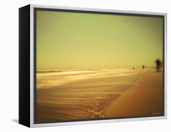 Golden Beach Landscape-Jan Lakey-Framed Premier Image Canvas